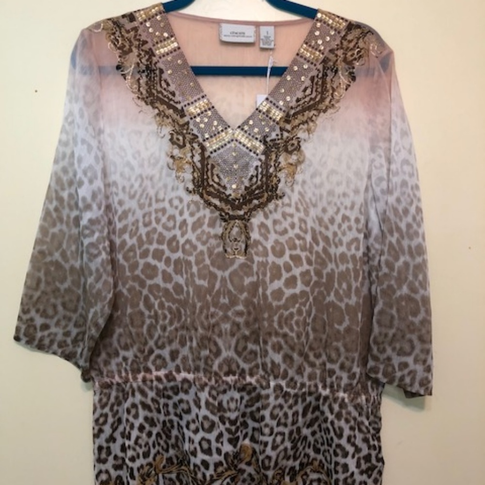 Chico's divine design nakota top size 1, nwt